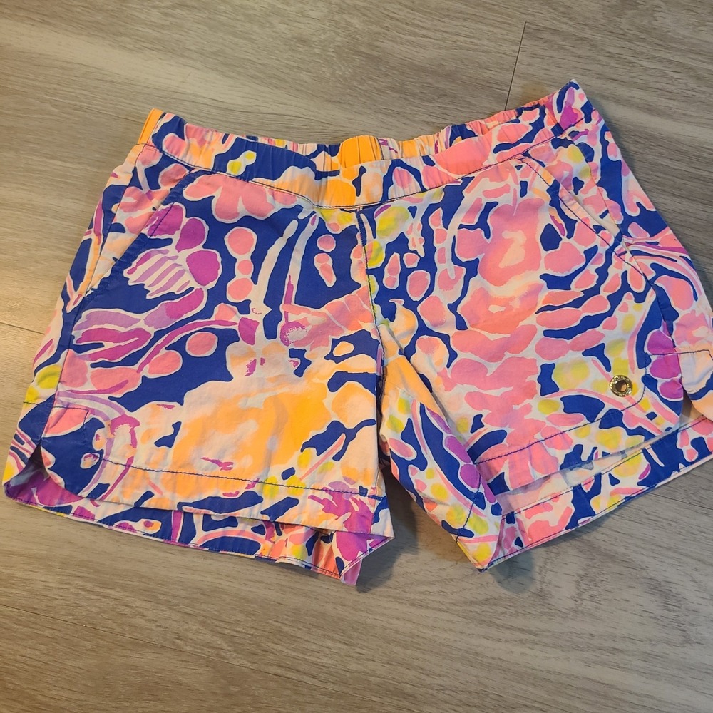 Lilly Pulitzer Women's Size XS Ocean View Shorts Elastic Waist Neon Pink